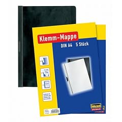 Idena 300567 - Klemm-Mappe A4 schwarz 5er