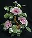 Pink Japanese Peony Jade Bonsai Flowers Bouquet Asian Art Hand Carved
