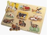 Wooden Farm 9-piece Peg Puzzle