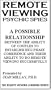 Psychic Spies - A Possible Relationship Between the Ability of Couples to Establish Eeg Phase Coherence and Their Ability to do Remote Viewing Successfully [VHS]