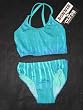 Girls 2 PC Tankini Swimsuit Turq Abstract
