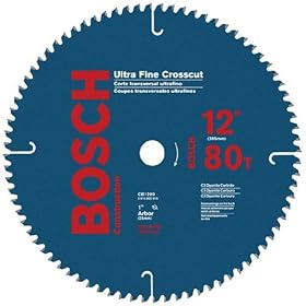 Bosch CB1280 Construction Series 12-Inch 80 Tooth ATB Crosscutting Saw Blade with 1-Inch... by Bosch