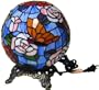 VCS TGBF8 Tiffany Glass 8"-Inch Butterfly Lighted Globe with Base