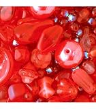 Czech Glass Bead Mix - 33gr/Red