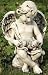 12" Joseph's Studio Cherub Angel with Kitty Cat Outdoor Garden Statue