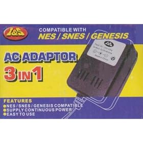 [NES SNES Genesis] I&S 3-in-1 AC Adapter for NES SNES Genesis by Vista