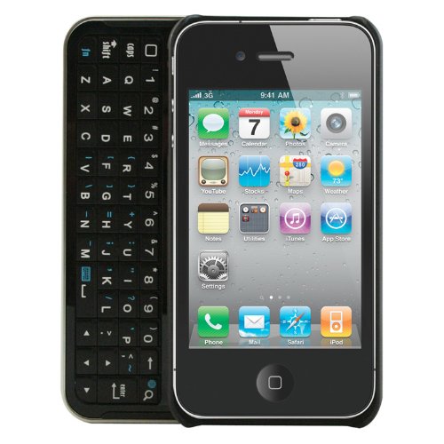 Hip Street iPhone 4G Bluetooth Keyboard Slider Case - 1 Pack - Retail Packaging - Black