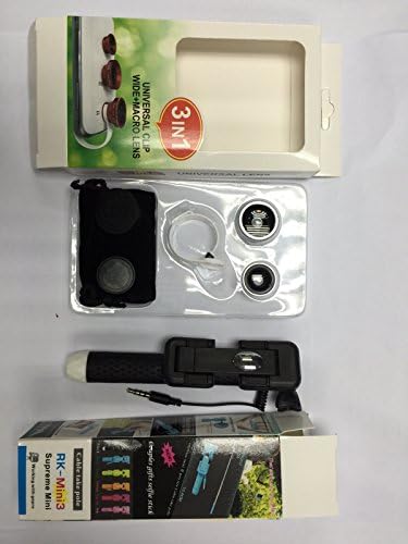 3 in 1 Fish Eye Camera Lens+ Selfie Stick Bundle