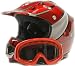 Typhoon Youth Motocross ATV Dirt Bike MX Helmet and Goggles Spiderman Red image 1