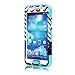 Galaxy S4 Case, Tradekmk(TM) Latest Fashion Hot Sale Hybrid Three-in-one Durable Bumper Hard Soft Combo Back Case Cover Protector[Anchor+Waves+Starry Sky] Compatible with Samsung Galaxy S4 i9500[+Stylus+Screen Protector+Cleaning Cloth]-(Blue)