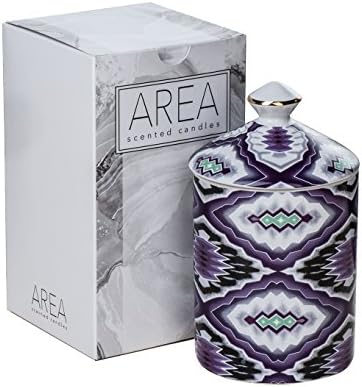 Scented Candles By AREA. 100% Soy Wax Aromatherapy Candle- Tribal Design (Ocean Scent)