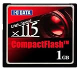 I-O DATA CF115-1G コンパクトフラッシュ CD115倍速相当 1GB