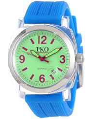 TKO ORLOGI Womens TK558-GBL Milano Junior Acrylic Case Green Dial Watch