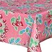 Strawberry Oilcloth (pink) Table Cloth - 48 x 84