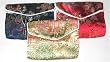Chinese embroidered snap / zipper pouch set of 3 - assorted colors