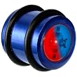 16mm Blue Anodized Titanium Blinking Plug