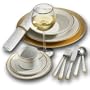 International Table for 4 - Gold Banded Dinnerware Set