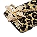 MIN KITTY Fashionable Leopard bow Animal Print three White Pearl Bow-knot Protective Shell back hard Case Cover for iphone 6 4.7inch +free microfiber cloth