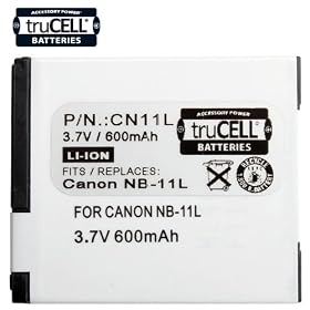 truCELL NB-11L Premium Replacement Battery for Canon PowerShot A2300 , A2400 IS , A3400 IS , A4000 IS , ELPH 110 HS , ELPH 320 HS Compact Cameras