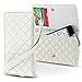 Insten Leather Wallet Case Compatible with Apple iPhone 5 - Retail Packaging - White