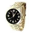 Geneva Platinum Men's Round Face Link Watch