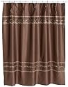 Croscill Mosaic Embroidered Shower Curtain, Mocha
