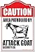 SignMission Area Patrolled by Attack Goat Novelty Sign | Indoor/Outdoor | Funny Home Decor for Garages, Living Rooms, Bedroom, Offices Personalized Gift