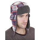 Mens Patterned Thermal Winter Trapper Hat with Sherpa Lining