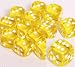 Translucent 16mm d6 Yellow/white Pipped Dice