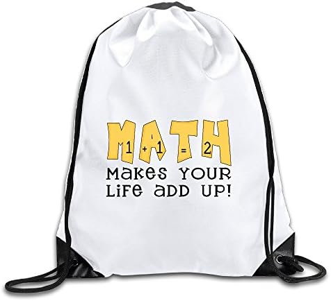 Funny Math Make Your Life Add Up Drawstring Backpack Sport Bag