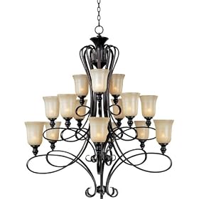 Maxim Lighting 21307WSOI Infinity 15 Light Large Foyer Chandelier in Oil Rubbed by Maxim Mfg.