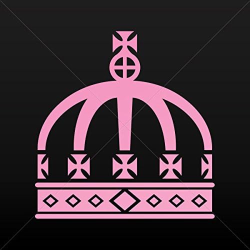 Sticker Royal Crown Chess Queen King Kingdom Hungary Motorbike Durable Pink (45 X 43.1 In)