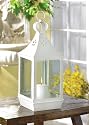 LARGE CUTWORK WHITE SHABBY CHIC GARDEN LANTERN LIGHT