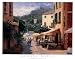 Al Fresco - Portofino by George Bates. ART PRINT ON CANVAS with 1 1/2 inch deep bars. 31.96 inches width by 23.71 inches height. Highest Quality Art Poster Print