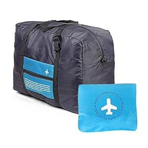 BOGZON Waterproof Nylon Foldaway Luggage For Travel,Campimg,Sports,Blue