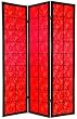 Beautiful Stunning Lovely Delightful - 6ft. Feng Shui Sateen Fabric Calligraphy Print Screen Room Divider - 2 Designs - 4 Sizes