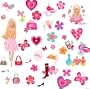 RoomMates RMK1158SCS Barbie Deco Peel & Stick Wall Decals