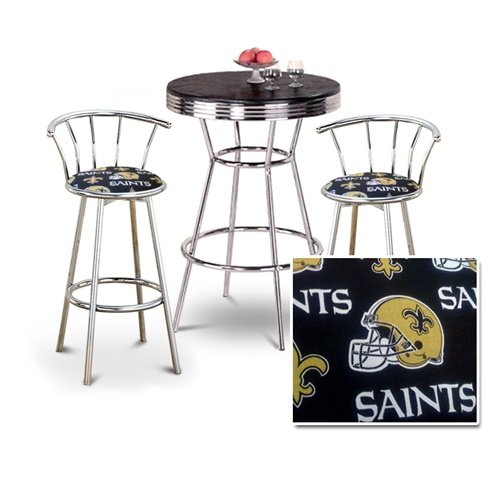 Chrome Bar Table & 2 Chrome 29
