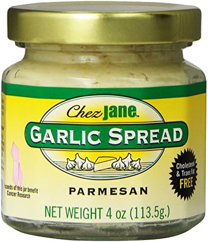 Chez Jane Garlic Spread, Parmesan, 4-Ounce Jars (Pack of 6)