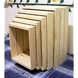Pine 5 Piece Nesting Storage Crates