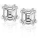 1 1/2ctw Diamond Asscher Stud Earrings (HI/SI) in White Gold