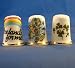 Porcelain China Collectable - Set of Three Thimbles - Ireland Souvenir