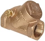 Apollo 163T-LF Series Bronze Swing Check Valve, Potable Water Service, Class 125, PTFE Seat, 1/2