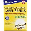 Memorex CD Labels Refills (120-Pack, White)