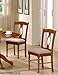 Set of 2 Dining Chairs - Contemporary Medium Brown Finish