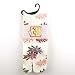 Mum Flowers Tabi Fashion Midcalf Socks 7 Inch Cuff, Ivory