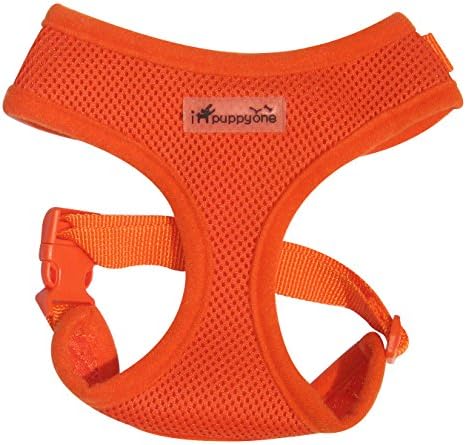 ThePetUs Adjustable Neck &amp; Chest Flex Harness, Orange, Large