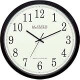 La Crosse Technology WT-3143A-INT 14-Inch Atomic Wall Clock, Black