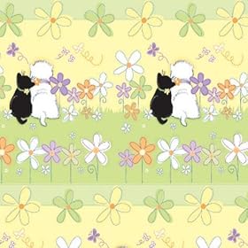 Summer Sorbet West Highland White Terrier & Black Cat Gift Wrap