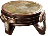 Shastra Inlaid-Stone Beverage Coasters, Set of 4, Green Party